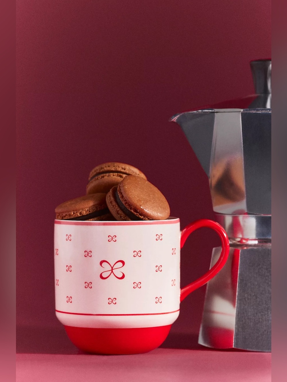 Maeve Stoneware Mug - Pink/Red